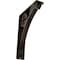 Ekena Millwork Crawley Wrought Iron Bracket, (Triple center brace), Antiqued Brass 2"W x 7 1/2"D x 10"H BKTM02X07X10TCRABS - alternate 1